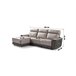 Chaise longue relax eléctrico MOON Cinza