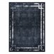 ANDRE 1486 Tapete Quadro vintage antiderrapante 80x150 Preto