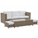 Beliani Conjunto lounge Ratan sintético BELLUNO Branco
