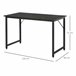 Secretária MDF e Tubo de Ferro HOMCOM, escritório - secretárias 120x60 Preto