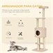 Arranhador para Gatos Aglomerado e Sisal PawHut Bege