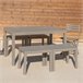 Banco de exterior Nailu 39x60 Castanho