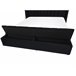 Beliani Cama com banco de arrumação Veludo NOYERS 210x247 Preto