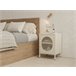 Mesa de cabeceira DIORA 60x40x35cm 1 porta Creme