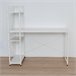 Mesa de escritório contemporânea com estante 120x64 Branco