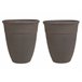 Beliani Conjunto de 2 vasos para plantas KATALIMA Castanho