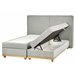 Beliani Cama continental Poliéster DYNASTY 180x217 Cinza Claro