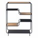 [en.casa] Estante de chão Kristiansand  6 prateleiras metal MDF Carvalho