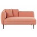 Beliani Chaise longue à esquerda Bouclé CHEVANNES Cinza Escuro
