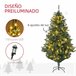 Árvore de Natal Plástico e Aço HOMCOM, casa - natal Verde