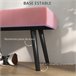 Banco de Pé de Cama Veludo (100% poliéster), esponja e aço HOMCOM Rosa