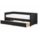 Beliani Cama de dia com arrumação Veludo MARRAY 98x214 Preto