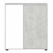 Aparador Estilo Industrial com 2 Portas e 1 Prateleira 80 Branco/cinza
