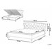 Beliani Cama com armazenamento Veludo METZ 189x215 Cinza Escuro