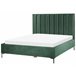 Beliani Cama com armazenamento Veludo SEZANNE 190x215 Rosa