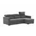 Chaise longue conversível em cama ARAM Cinza