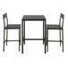 Conjunto de mesa alta com 2 bancos JAMIE Conjunto de mesa alta com 2 bancos JAMIE Preto