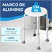 Banco para Duche Alumínio e Plástico HOMCOM, casa - casa de banho Branco