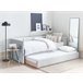 Beliani Cama com estrado Poliéster CHAVONNE 99x218 Cinza Claro