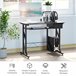 Mesa para Computador MDF e Metal HOMCOM, escritório - secretárias 90x50 Preto