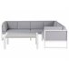 Beliani Conjunto lounge CASTELLA Cinza