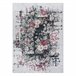 ANDRE 1816D Tapete flores vintage antiderrapante 80x150 Branco/cinza