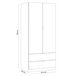 Roupeiro Lark 2 portas 2 gavetas 81 Branco