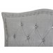 Beliani Cama com armazenamento Poliéster METZ 192x215 Cinza Claro
