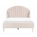 Beliani Cama com estrado Poliéster AMBILLOU 157x214 Bege