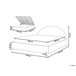Beliani Cama com armazenamento Veludo VAUCLUSE 194x214 Cinza Claro