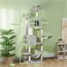 Arranhador para Gatos Aglomerado e Sisal PawHut Cinza