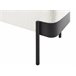 Beliani Banco de cama Chenille WARREN 100x40 Branco
