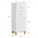 Armário para roupa suja com 1 cesto e 1 gaveta BZR93-W SoBuy Branco