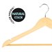 Max Home Pack de 10 cabides de madeira Castanho Claro