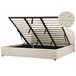 Beliani Cama com armazenamento Bouclé QUILLIEN 192x217 Bege