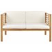 Beliani Conjunto lounge Madeira de acácia PACIFIC Branco/ Bege