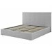 Beliani Cama com armazenamento Poliéster LORIENT 197x216 Cinza Claro