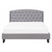 Beliani Cama com estrado Poliéster BORDEAUX 149x221 Cinza Claro