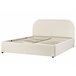 Beliani Cama com armazenamento Bouclé QUILLIEN 152x217 Bege