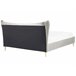 Beliani Cama Terciopelo CHALEIX 188x212 Cinza Claro