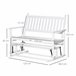 Banco Baloiço Jardim madeira de Álamo Outsunny 125x68 Branco