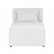 Beliani Chaise longue Bombazine LEMVIG Branco/ Bege