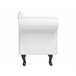 Beliani Chaise longue versão à esquerda Pele sintética LATTES Branco