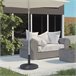 Base de Chapéu de Sol HDPE, metal, cimento Outsunny Preto