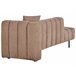 Beliani Chaise longue direita Poliéster LANNILS Castanho Claro