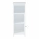 Armário de casa de banho Karlsøy com 1 porta MDF rattan Branco