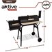 Barbecue e fumeiro a carvão portátil Aktive Preto