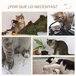 Jogo de Escalar para Gatos Aglomerado de Madeira, Pelúcia e Sisal Cru