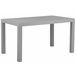 Beliani Mesa de jardim FOSSANO 80x140 Cinza Claro