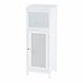 Armário de casa de banho Karlsøy com 1 porta MDF rattan Branco